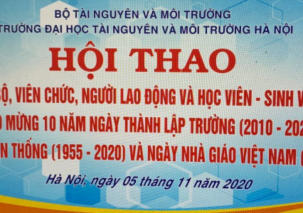 Kế hoạch: Tổ chức Hội thao cán bộ, viên chức và người lao động chào mừng kỷ niệm 10 năm thành lập Trường Đại học Tài nguyên và môi trường Hà Nội và chào mừng Ngày nhà giáo Việt Nam